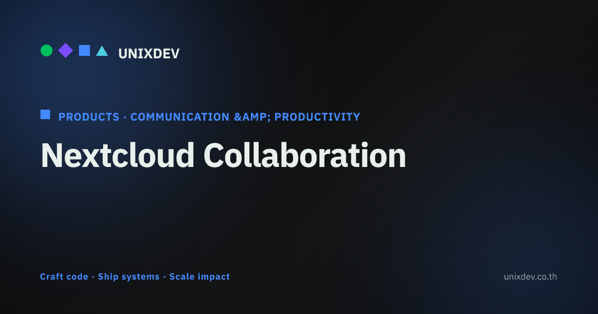 NextCloud Collaboration — UNIXDEV